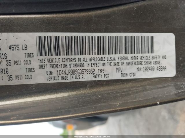1C4NJRBB9GD579952 Jeep Patriot Sport