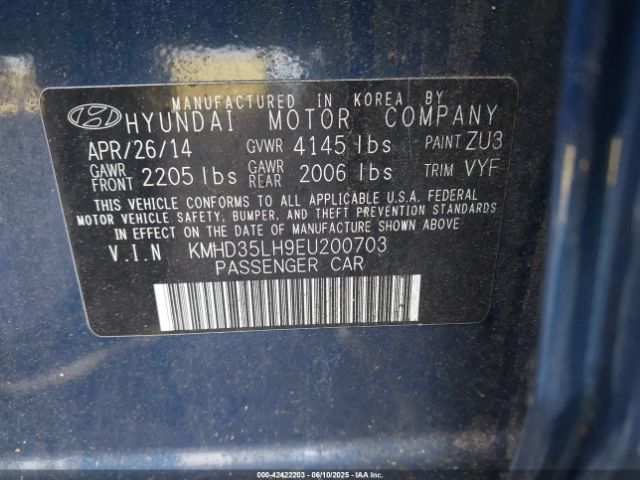 KMHD35LH9EU200703 Hyundai ELANTRA GT