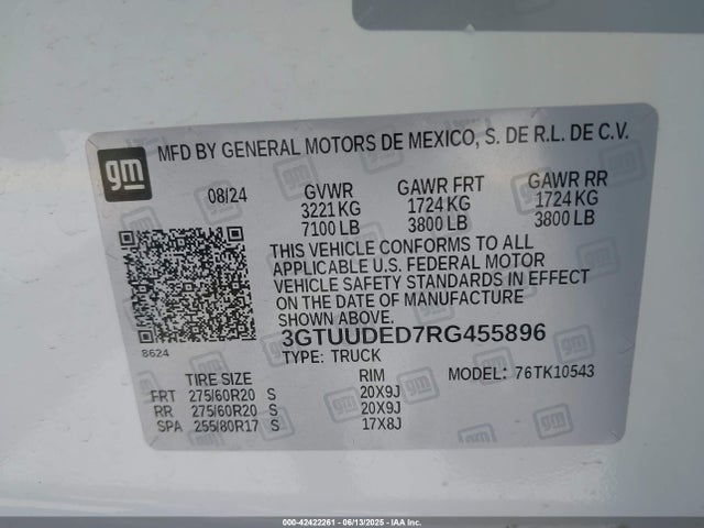 GMC l84 2024 3GTUUDED7RG455896 Image 9
