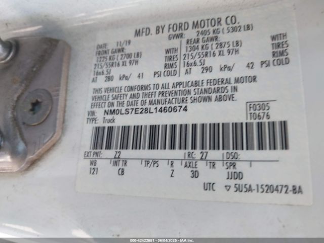 NM0LS7E28L1460674 Ford Transit Connect Xl Cargo Van