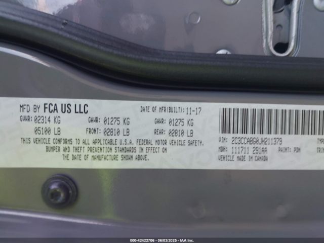 2018 CHRYSLER 300 2C3CCABG0JH211379 Photo 8