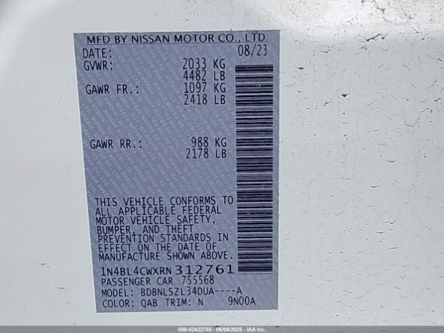 2024 NISSAN ALTIMA 1N4BL4CWXRN312761 Photo 8