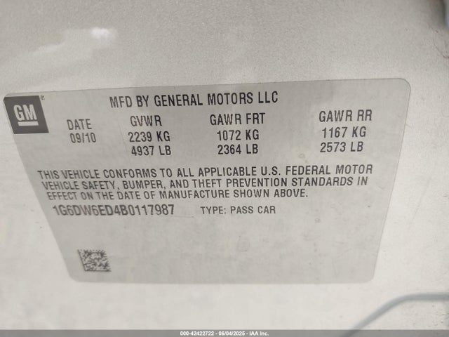 2011 CADILLAC STS 1G6DW6ED4B0117987 Photo 8