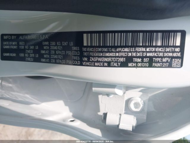 ZASPAKBN0R7D72661 Alfa Romeo Stelvio