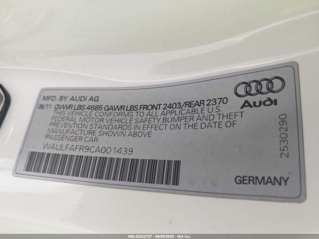 2012 AUDI A5 WAULFAFR9CA001439 Photo 8