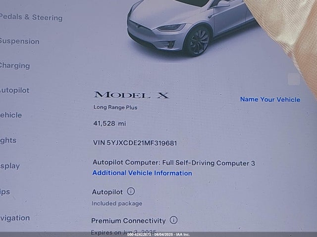 2021 TESLA MODEL X 5YJXCDE21MF319681 Photo 6