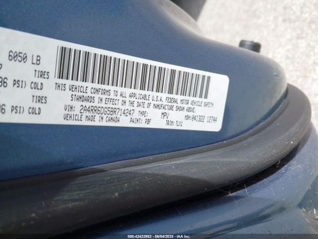 2011 CHRYSLER TOWN & COUNTRY 2A4RR6DG5BR714247 Photo 8