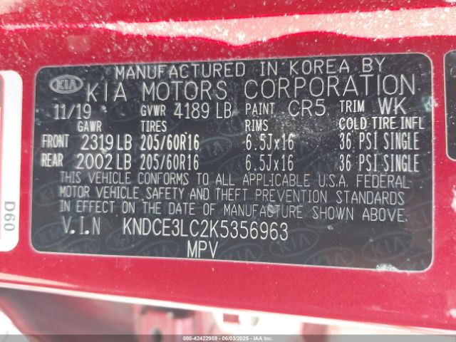2019 KIA NIRO KNDCE3LC2K5356963 Photo 8