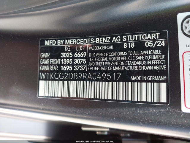 W1KCG2DB9RA049517 Mercedes-Benz ed