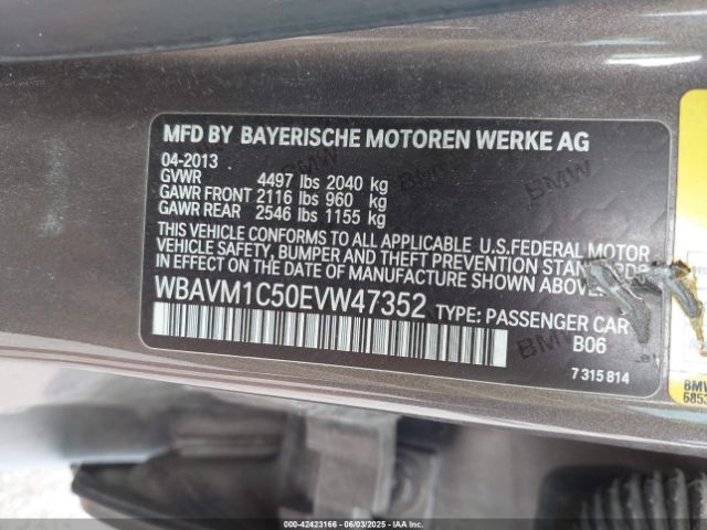 WBAVM1C50EVW47352 BMW X1 Sdrive28i