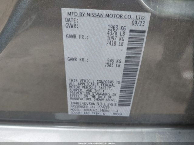 2024 NISSAN ALTIMA 1N4BL4DV8RN331363 Photo 8