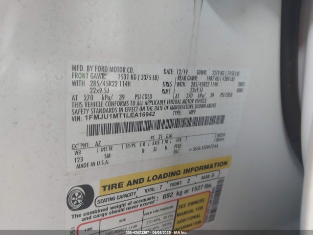 1FMJU1MT1LEA16942 Ford 3.5l gtdi