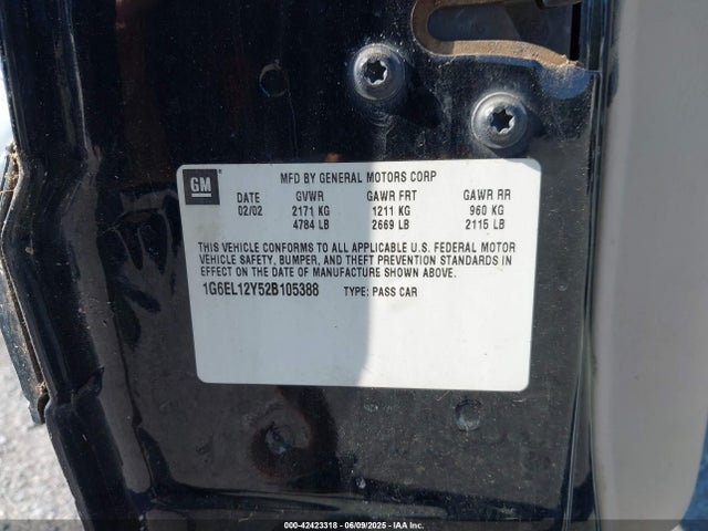 2002 CADILLAC ELDORADO 1G6EL12Y52B105388 Photo 8