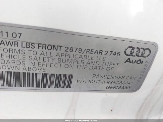 2008 AUDI A6 WAUDH74F88N080841 Photo 8