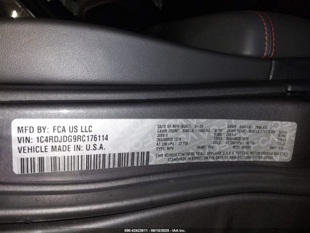 2024 DODGE DURANGO 1C4RDJDG9RC176114 Photo 8