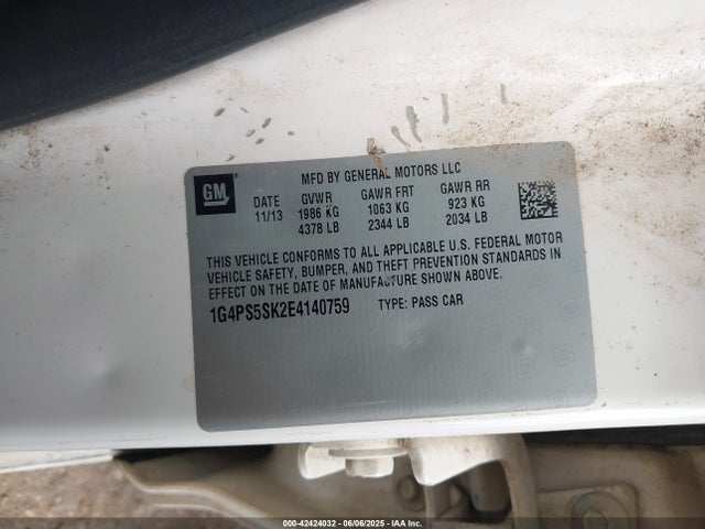 1G4PS5SK2E4140759 Buick lea