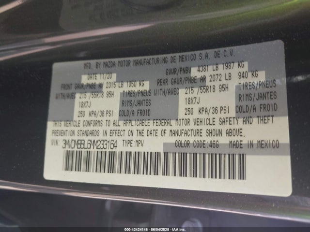 3MVDMBBL6MM233164 Mazda py