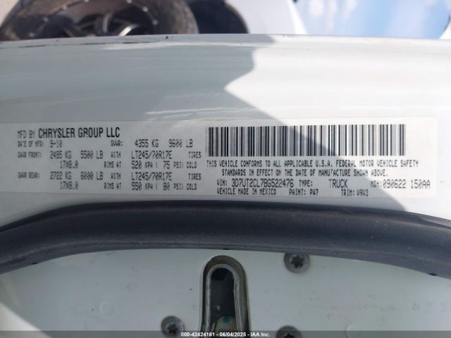 2011 RAM RAM 2500 3D7UT2CL7BG522476 Photo 8