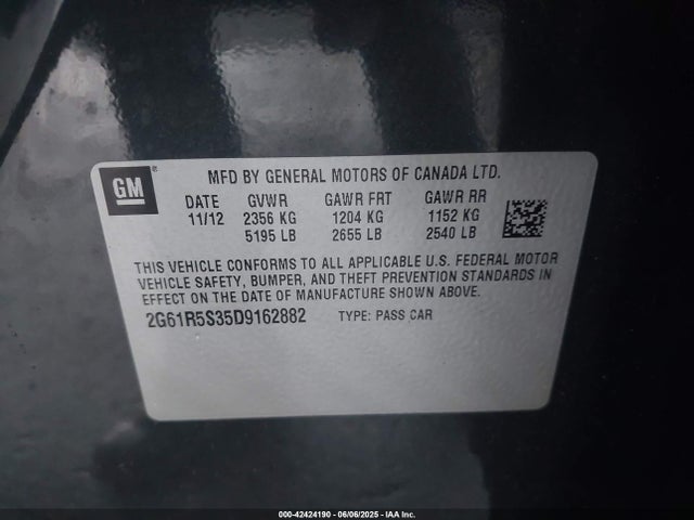 2013 CADILLAC XTS 2G61R5S35D9162882 Photo 8