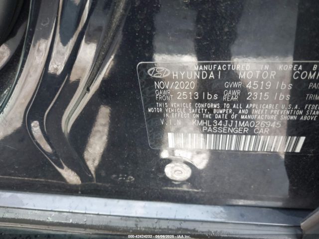 2021 HYUNDAI SONATA KMHL34JJ1MA026945 Photo 8