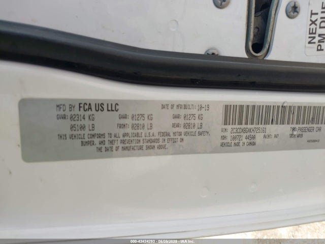 2C3CDXBGXKH725161 Dodge Charger