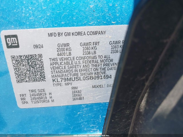 KL79MUSL0SB091494 Chevrolet l3t