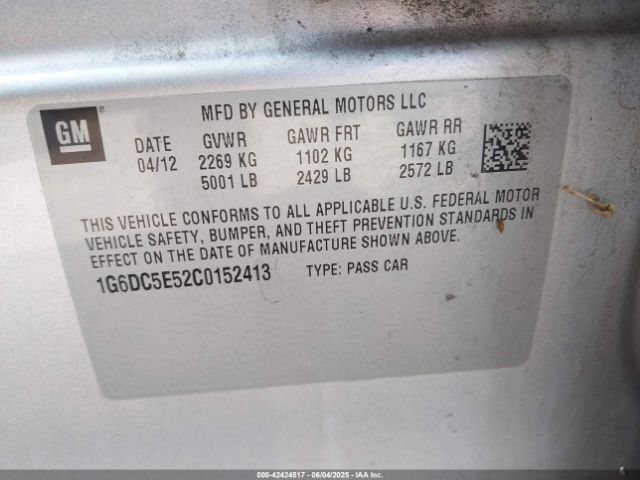 2012 CADILLAC CTS 1G6DC5E52C0152413 Photo 8