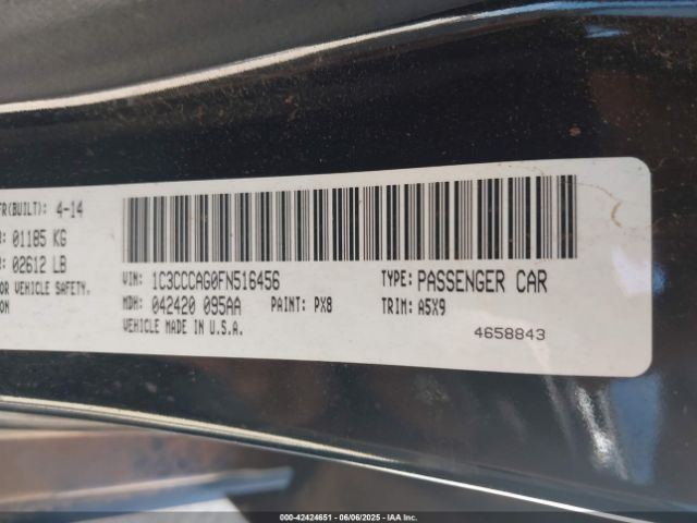 1C3CCCAG0FN516456 Chrysler 200 Limited