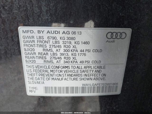 WA1LGAFE7ED001805 Audi Q7 3.0t Premium