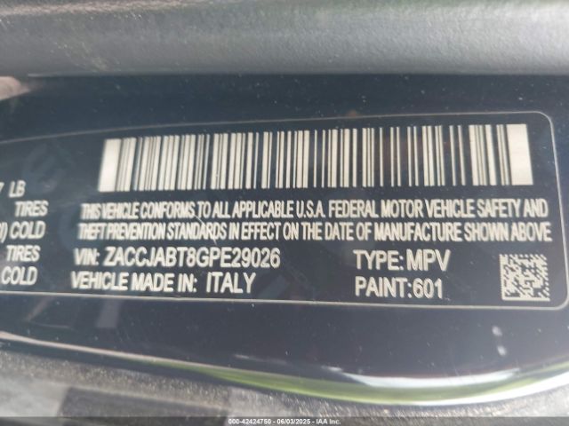ZACCJABT8GPE29026 Jeep Renegade Latitude