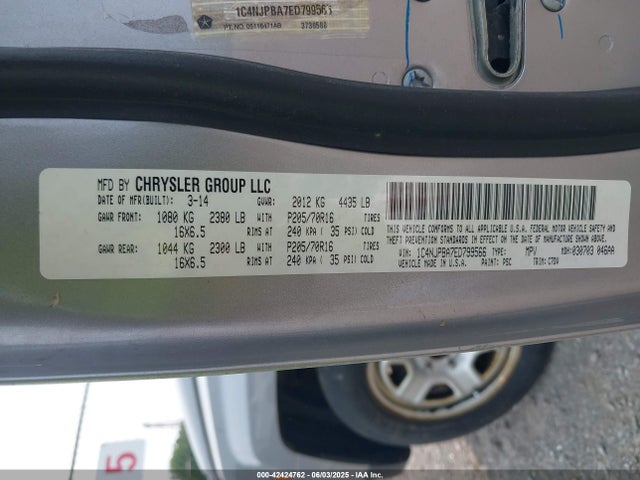 1C4NJPBA7ED799566 Jeep Patriot Sport