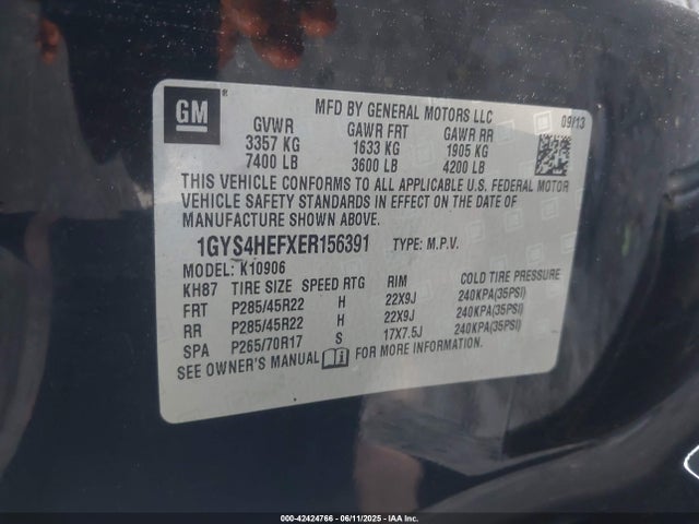 2014 CADILLAC ESCALADE ESV 1GYS4HEFXER156391 Photo 8