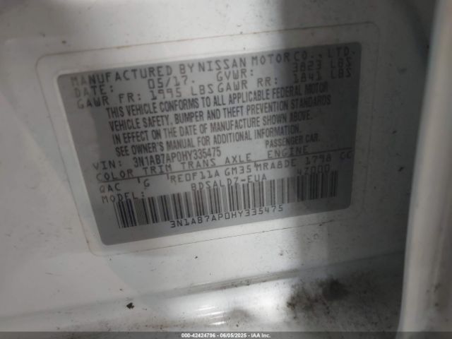 2017 NISSAN SENTRA 3N1AB7AP0HY335475 Photo 8