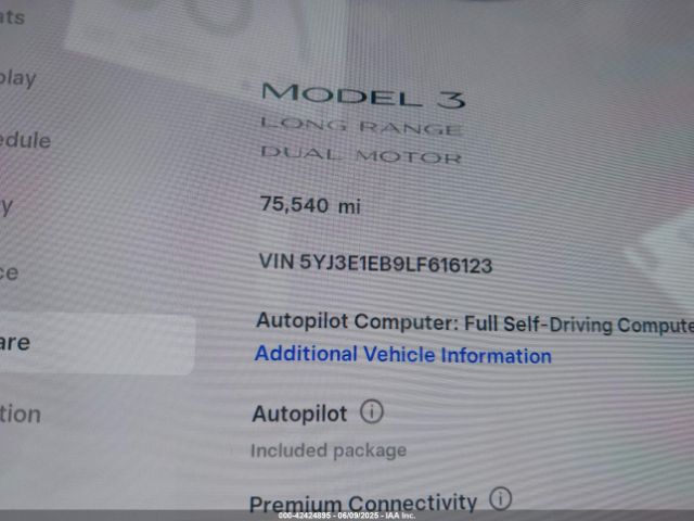 2020 TESLA MODEL 3 5YJ3E1EB9LF616123 Photo 6