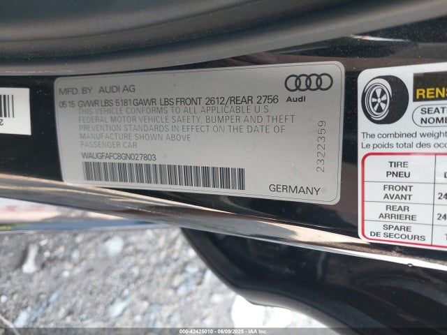 2016 AUDI A6 WAUGFAFC8GN027803 Photo 8