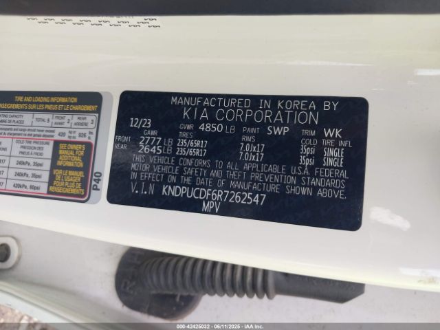 2024 KIA SPORTAGE KNDPUCDF6R7262547 Photo 8