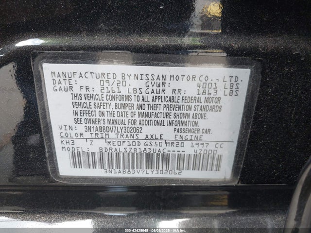Nissan Sentra Sr Xtronic Cvt 2020 3N1AB8DV7LY302062 Image 9