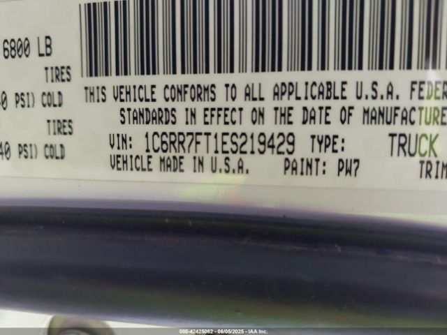 1C6RR7FT1ES219429 RAM 1500 Tradesman