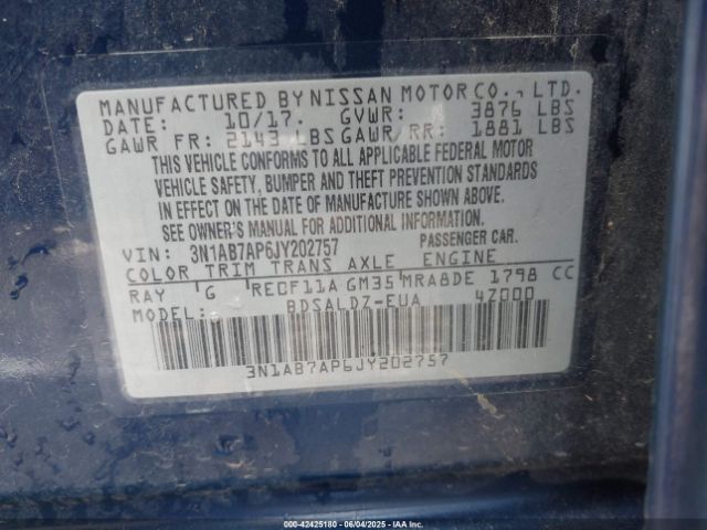 2018 NISSAN SENTRA 3N1AB7AP6JY202757 Photo 8