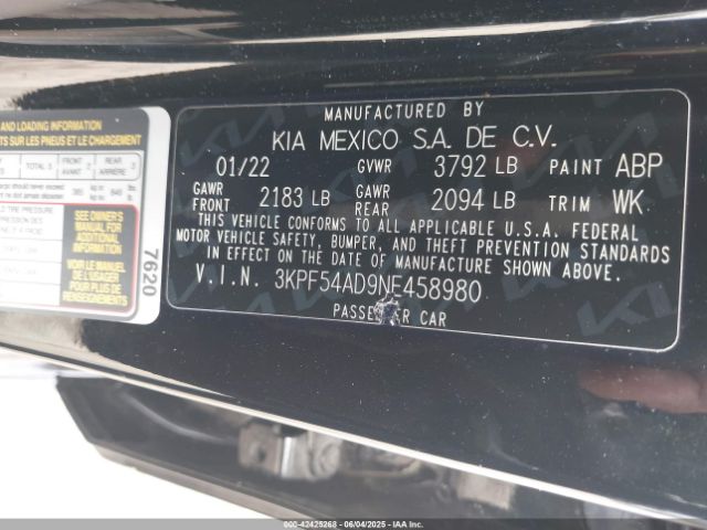 2022 KIA FORTE 3KPF54AD9NE458980 Photo 8