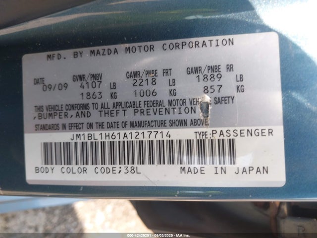 Aukcja sprzedaży 2010 Mazda Mazda3 S Sport, vin: JM1BL1H61A1217714, numer aukcji: 42425291