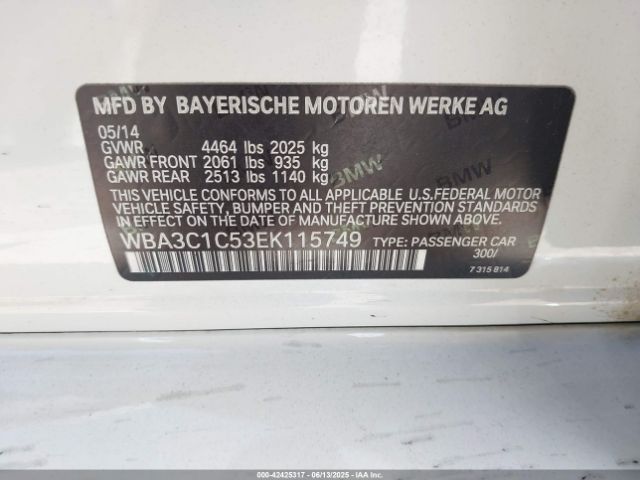 2014 BMW 328I WBA3C1C53EK115749 Photo 8