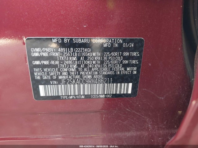 JF2SKACC9RH486211 Subaru na u5