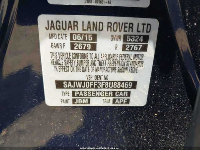 2015 JAGUAR XF SAJWJ0FF3F8U88469 Photo 8