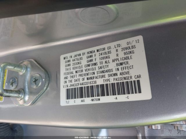 2012 ACURA TSX JH4CU2F44CC016338 Photo 8