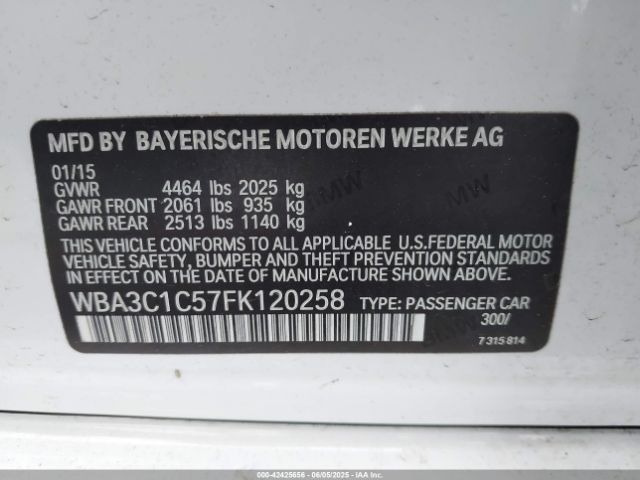 WBA3C1C57FK120258 BMW 328I