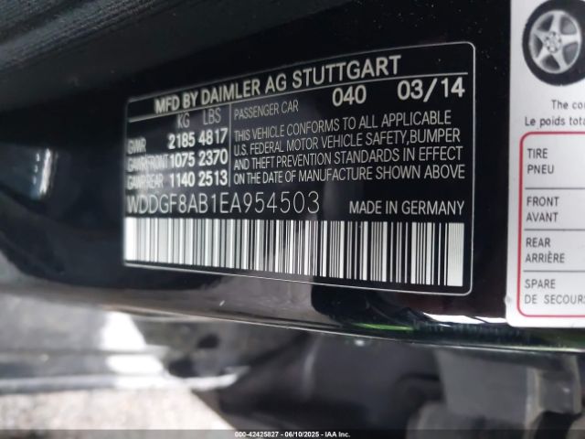 WDDGF8AB1EA954503 Mercedes-Benz 2014