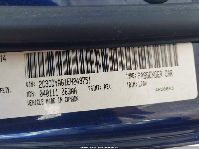 Dodge Challenger 2014 2C3CDYAG1EH249751 Image 9