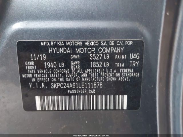 2020 HYUNDAI ACCENT 3KPC24A61LE111878 Photo 8