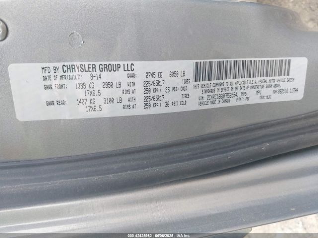 2015 CHRYSLER TOWN & COUNTRY 2C4RC1BG9FR525541 Photo 8